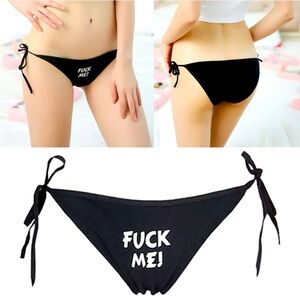 2 pairs Humorous saying tie side size small Panty & Thong